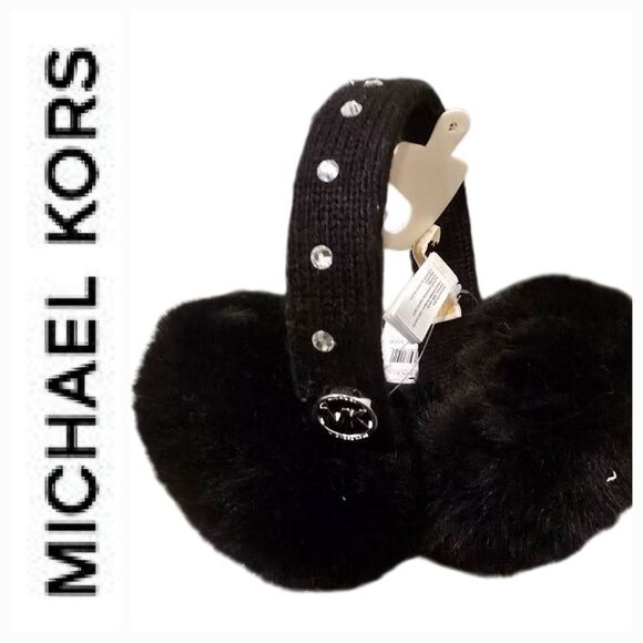 Michael Kors Studded Band Fur Ear Muffs - Picture 1 of 6